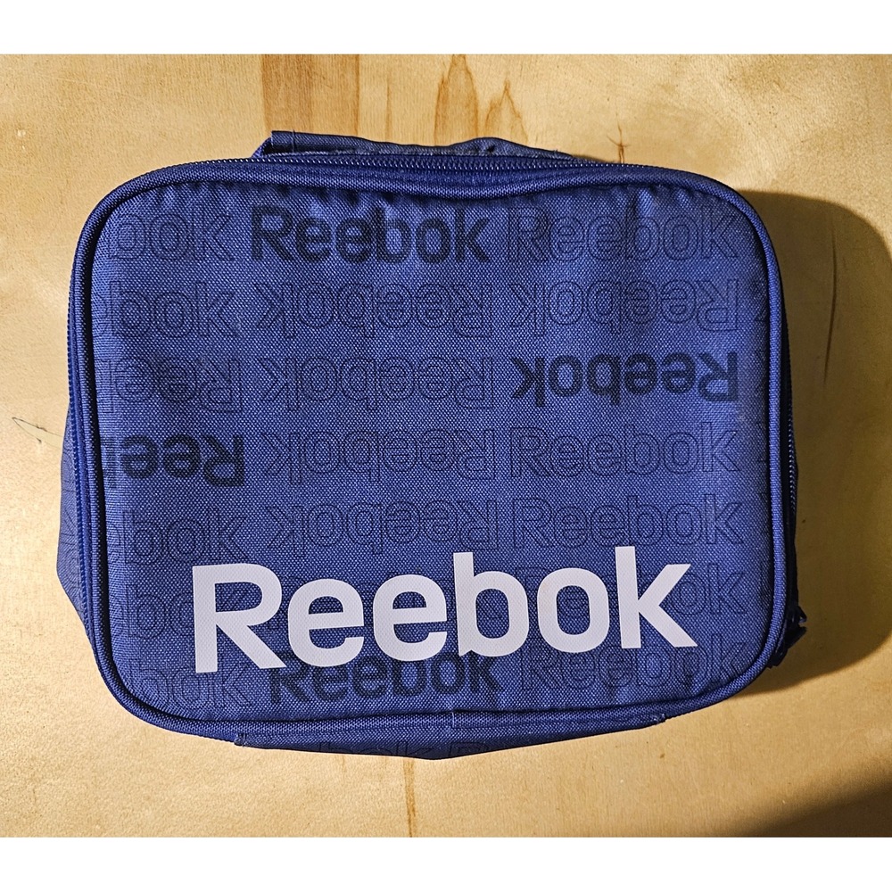 Reebok Lunch Box Bag Blue Insulated Soft Cooler Travel School Work Adult